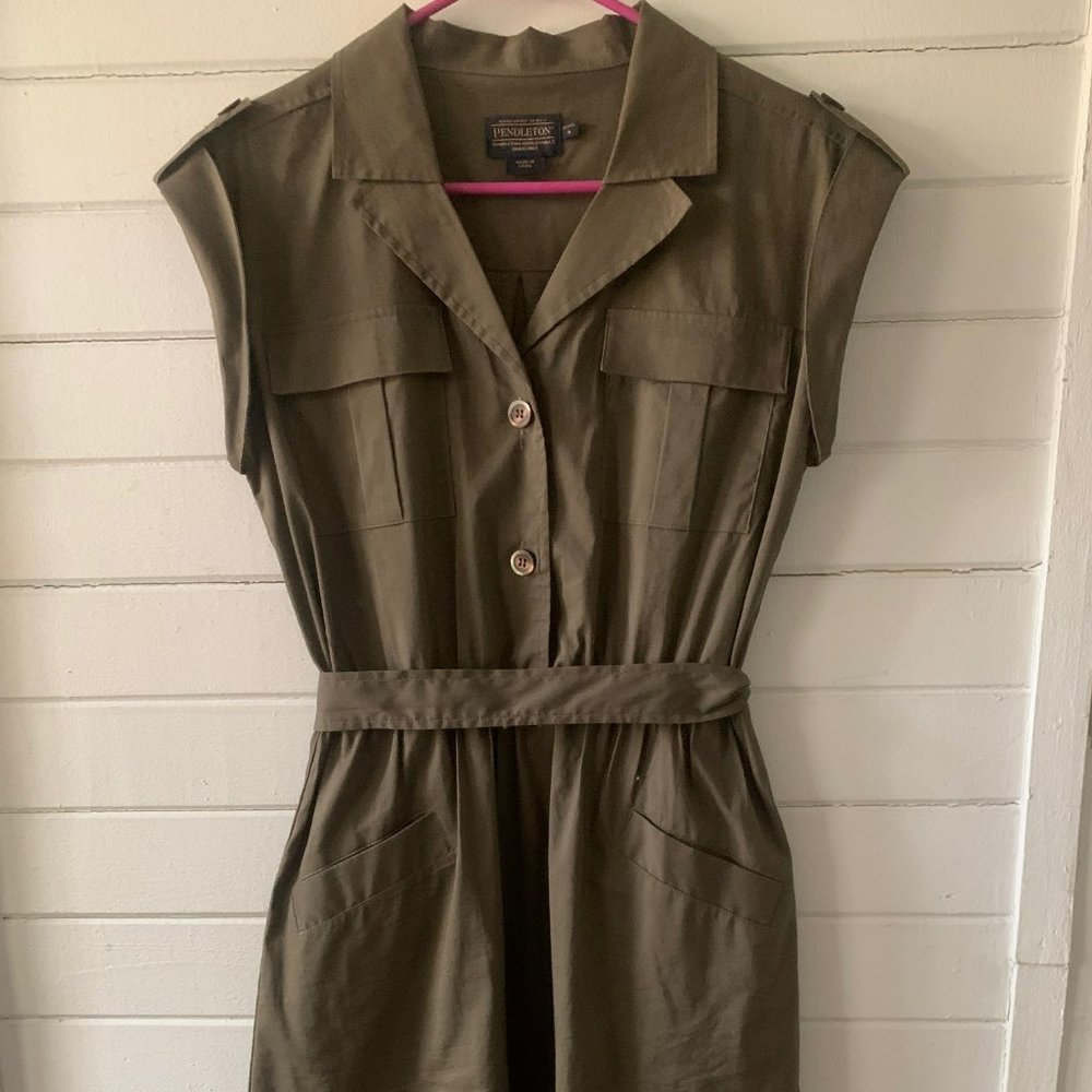 Pendleton button-up green dress - Sz 4